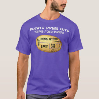 Camiseta Batata Corta Funny Vegan Lover Butcher
