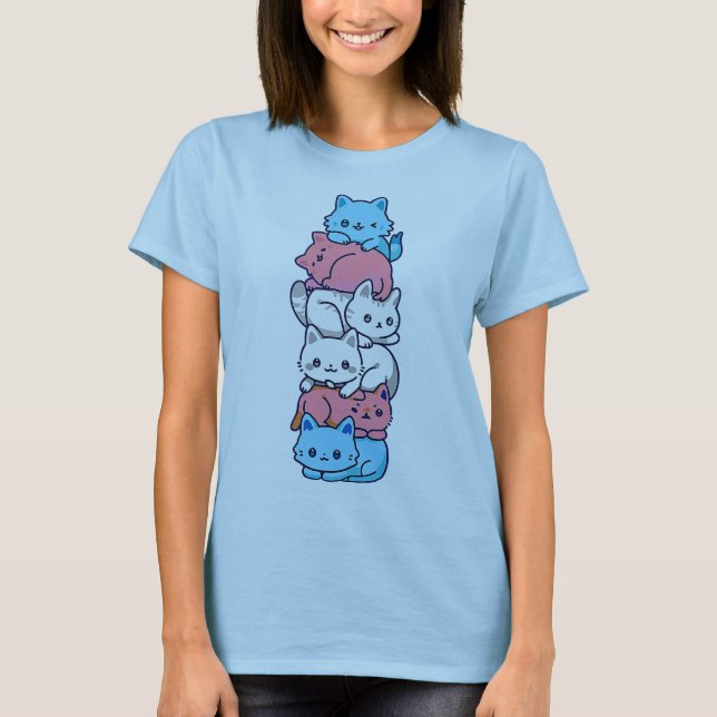 Camiseta Batata de Gato de Gato LGBT Trans (Frente)