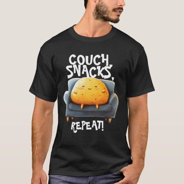 Camiseta Batata de Sofá Engraçado (Frente)