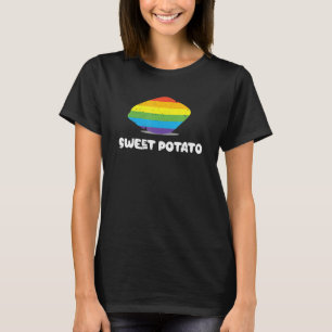 Camiseta Batata Doce Arco-Íris LGBTQ Engraçada Batata