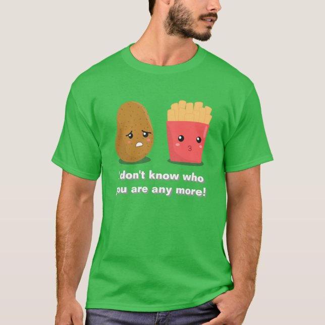 Camiseta Batata e batatas fritas de Kawaii (Frente)