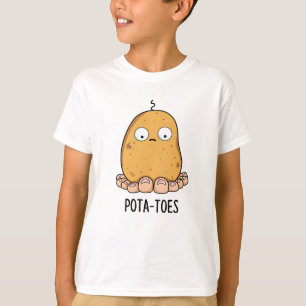 Camiseta Batata Engraçada Com Pó De Dedos