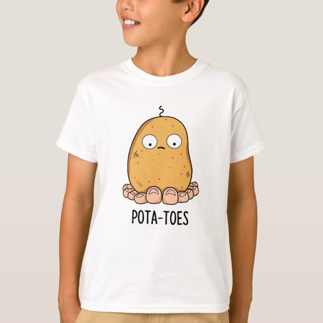 Camiseta Batata Engraçada Com Pó De Dedos (Frente)