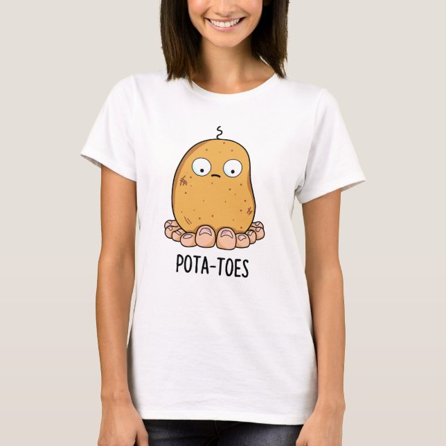 Camiseta Batata Engraçada Com Pó De Dedos (Frente)