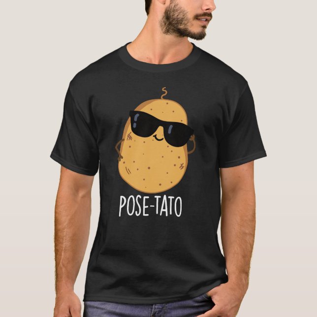 Camiseta Batata Engraçada De Batata Engraçado Escuro BG (Frente)