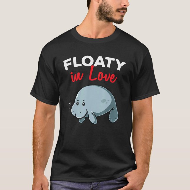 Camiseta Batata Flutuante Apaixonada Manatee Chubby Mermaid (Frente)