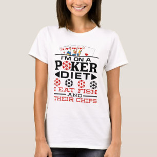 Camiseta Batata Frita da Dieta de Poker Engraçada