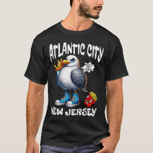 Camiseta Batata Frita de Gaivota de Atlantic City Nova Jers