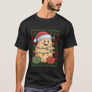 Camiseta Batata Funny Xmas Luz Feia Santa Hat Batata Chr