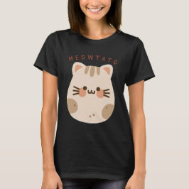 Camiseta Batata-Mashup de Gato Kawaii