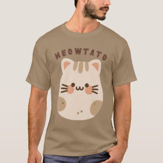 Camiseta Batata-Mashup de Gato Kawaii