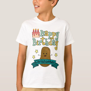 Camiseta Batata Personalizada de Aniversário Divertida