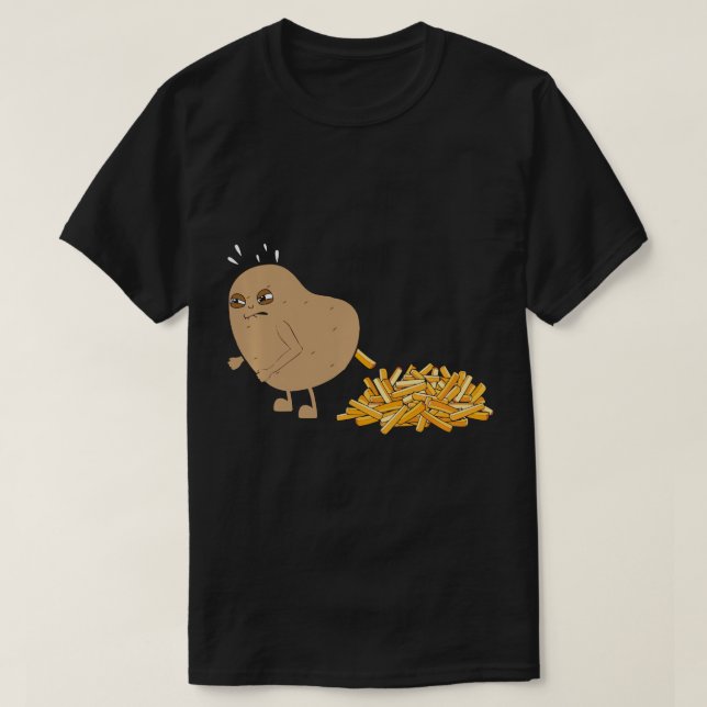 Camiseta Batata-Popa Fries Funny Fries Francesas Batata Lov (Frente do Design)