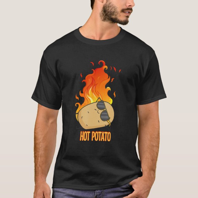 Camiseta Batata quente - batatas fritas - batatas (Frente)
