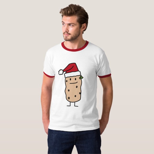 Camiseta Batatas da batata que vestem o chapéu do papai (Frente Completa)