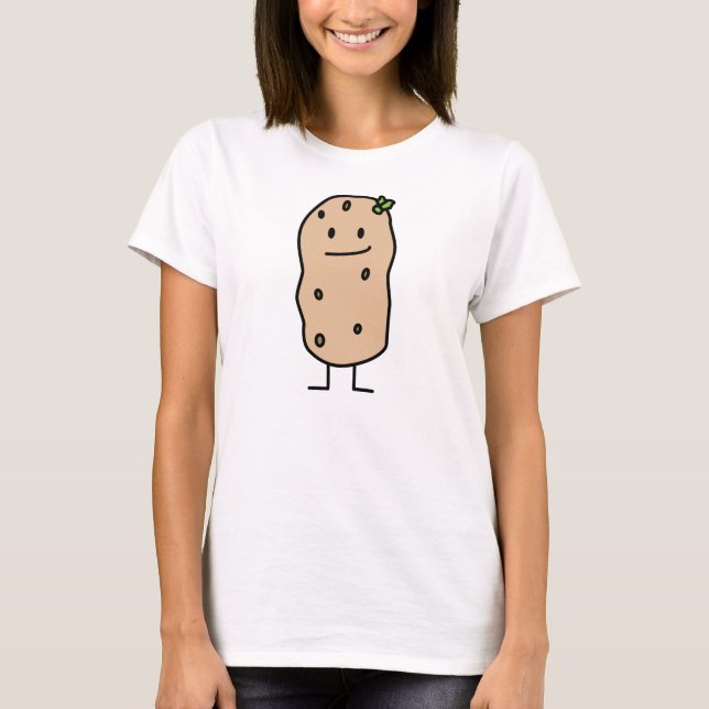 Camiseta Batatas de sorriso bonitos felizes da batata (Frente)