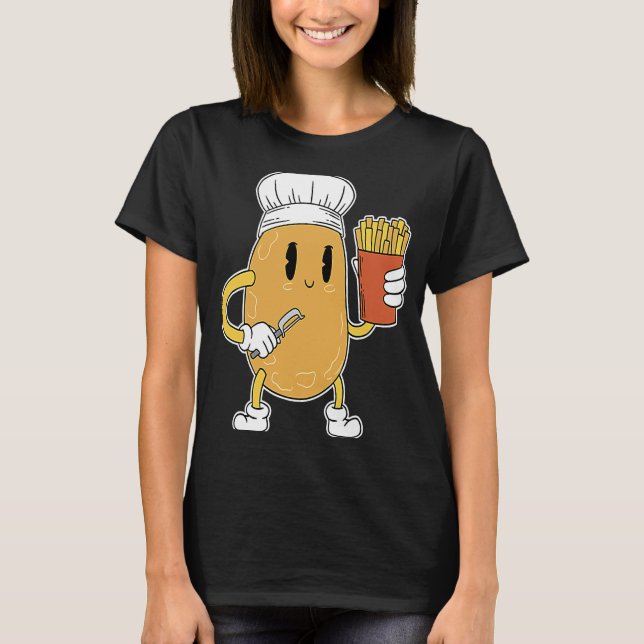 Camiseta Batatas fritas de batata frita, batata-frita-pelíc (Frente)