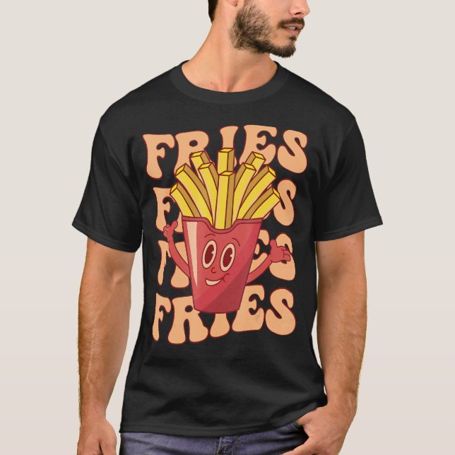 Camiseta Batatas-fritas de Comida rápida (Frente)