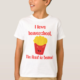 Camiseta Batatas fritas de Homeschool do amor