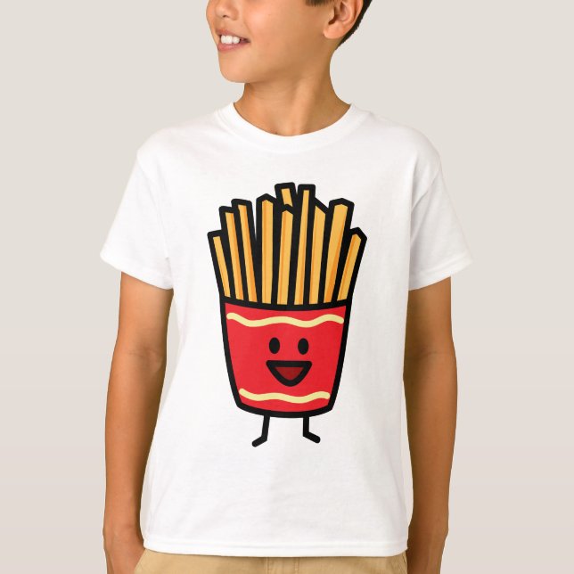 Camiseta Batatas fritas felizes (Frente)