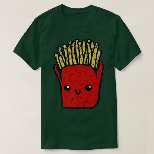 Camiseta batatas fritas fritas de cozinhar comida, fritas f (Frente do Design)
