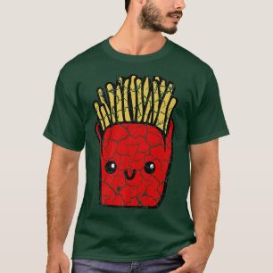 Camiseta batatas fritas fritas de cozinhar comida, fritas f