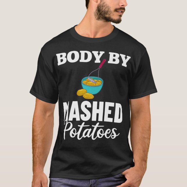 Camiseta Batatas lavadas de batata lavadas de alho de batat (Frente)