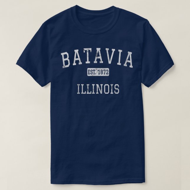 Camiseta Batavia Illinois IL Vintage 1 (Frente do Design)