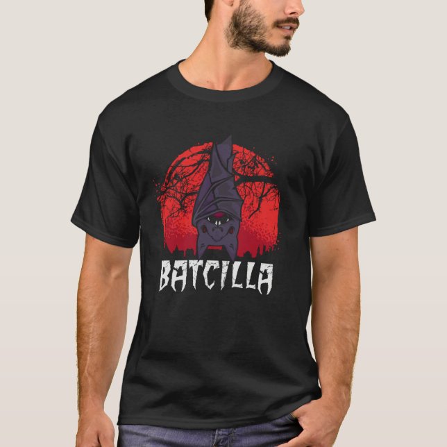 Camiseta Batcilla Bat Blood Suction Halloween Scary Virus (Frente)