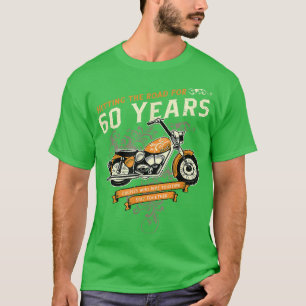 Camiseta Bate na estrada por 60 anos Biker 60th Wedding A