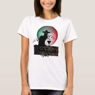 Camiseta Bate-papo de Cinco de Mayo Noir/negro de Gato