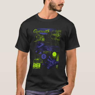Camiseta Batebots Sawblaze Batalha de Esquemática