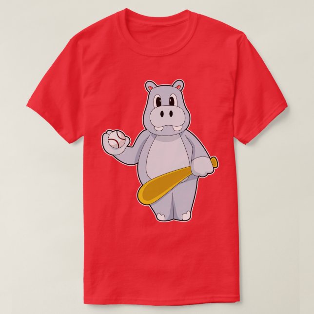 Camiseta Batedeira de baseball Hippo (Frente do Design)