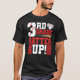 Camiseta Batedor de 3º grau para cima do baseball de volta 