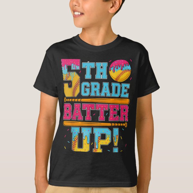 Camiseta Batedor de 5 para Cima Softball Basball B (Frente)