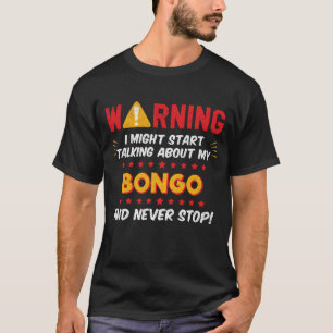 Camiseta Batedor de tambor Bongo Dizendo Piada Gráfico
