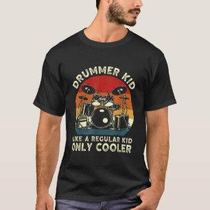 Camiseta Batedor de tambor para crianças monta baterista ba