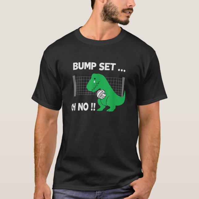 Camiseta Batedor de Voleibol Sad T Rex Dinossaur (Frente)