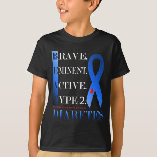 Camiseta Bater Diabetes Tee Tipo 2 Diabetes Sensibilização 
