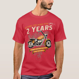 Camiseta Bater na estrada por 2 anos Casamento de segundo d