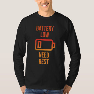 Camiseta Bateria Baixa Precisa Descansar  Divertido Legal A
