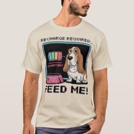 Camiseta Bateria Baixo Hound - Alimente-Me! Pixel Art