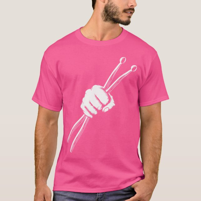 Camiseta Bateria Baquetas Legais Bateria Música Rock (Frente)