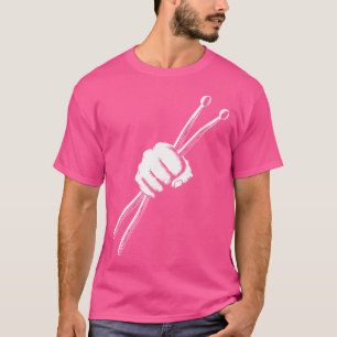 Camiseta Bateria Conjunto de Baquetas Baterias Música Rock