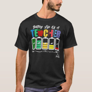 Camiseta Bateria Da Vida Um Professor De Volta à Escola Pro