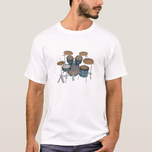Camiseta Bateria de 5 Peças - Acabamento Verde Personalizad