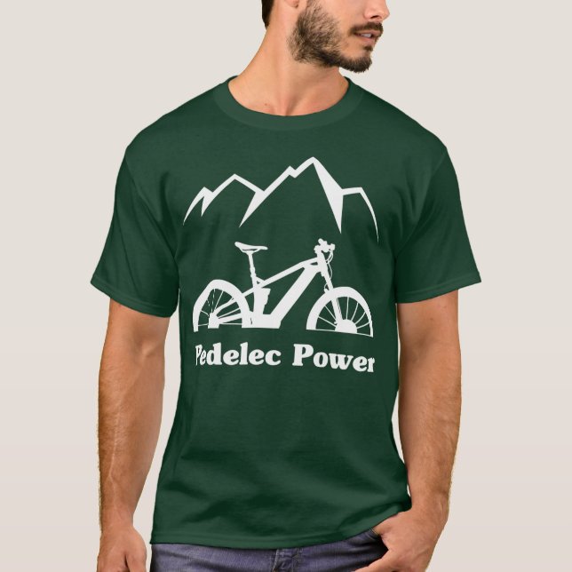 Camiseta Bateria de bicicleta elétrica EBike Pedelec Mounta (Frente)