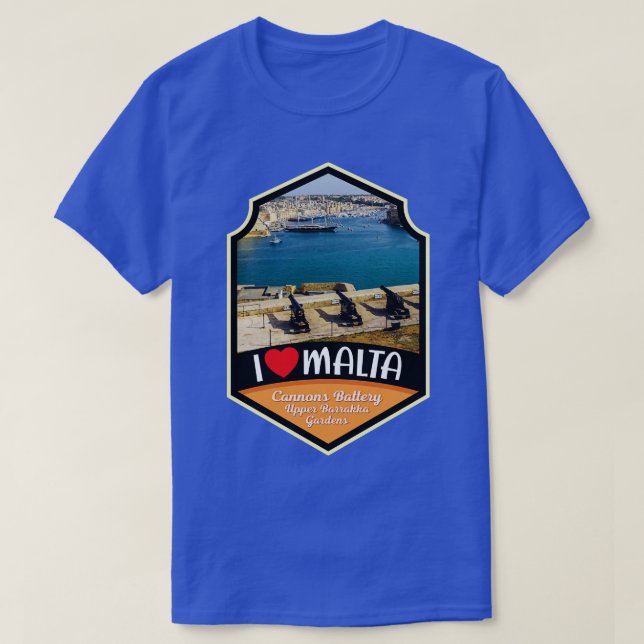 Camiseta Bateria de canhões de Malta (Frente do Design)