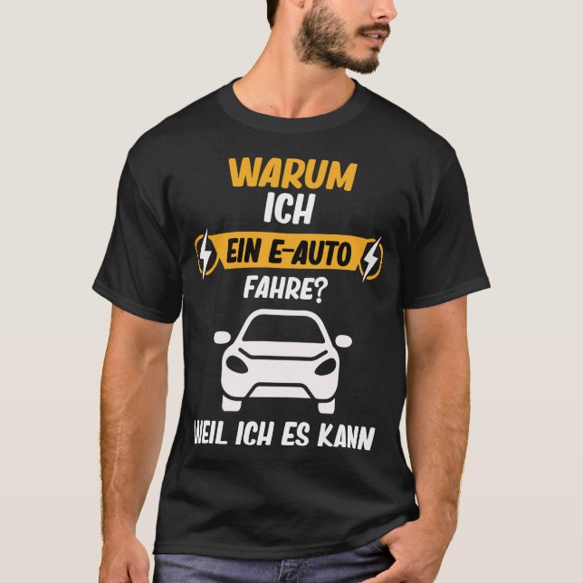 Camiseta Bateria de carro elétrico E-car porque é melhor (Frente)