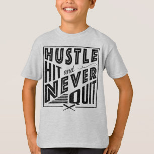 Camiseta Bateria de Hustle de Softball de Baseball e Nunca 
